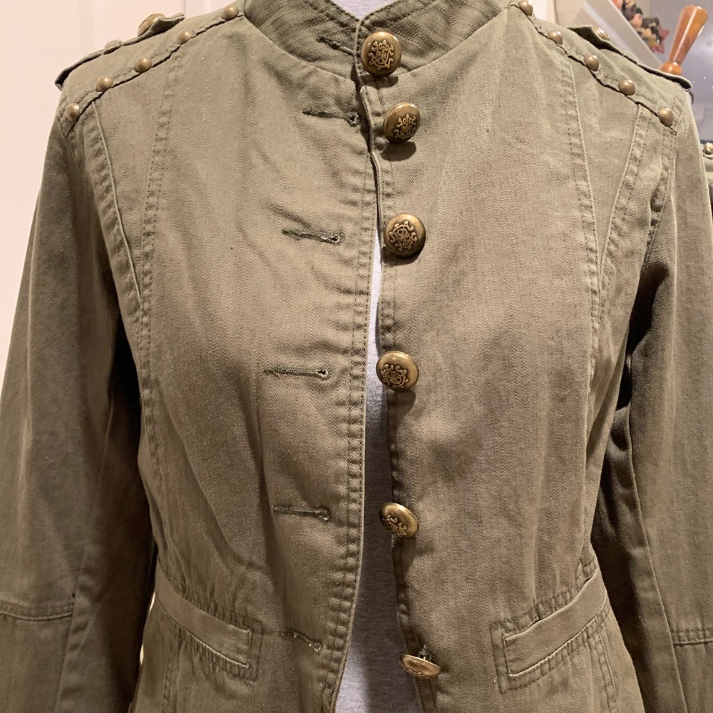 Cropped jacket military green